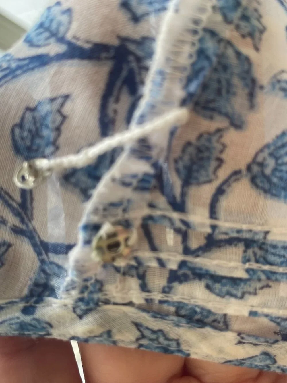 J.Crew Delft Blue and White Mini Dress with Slip EUC